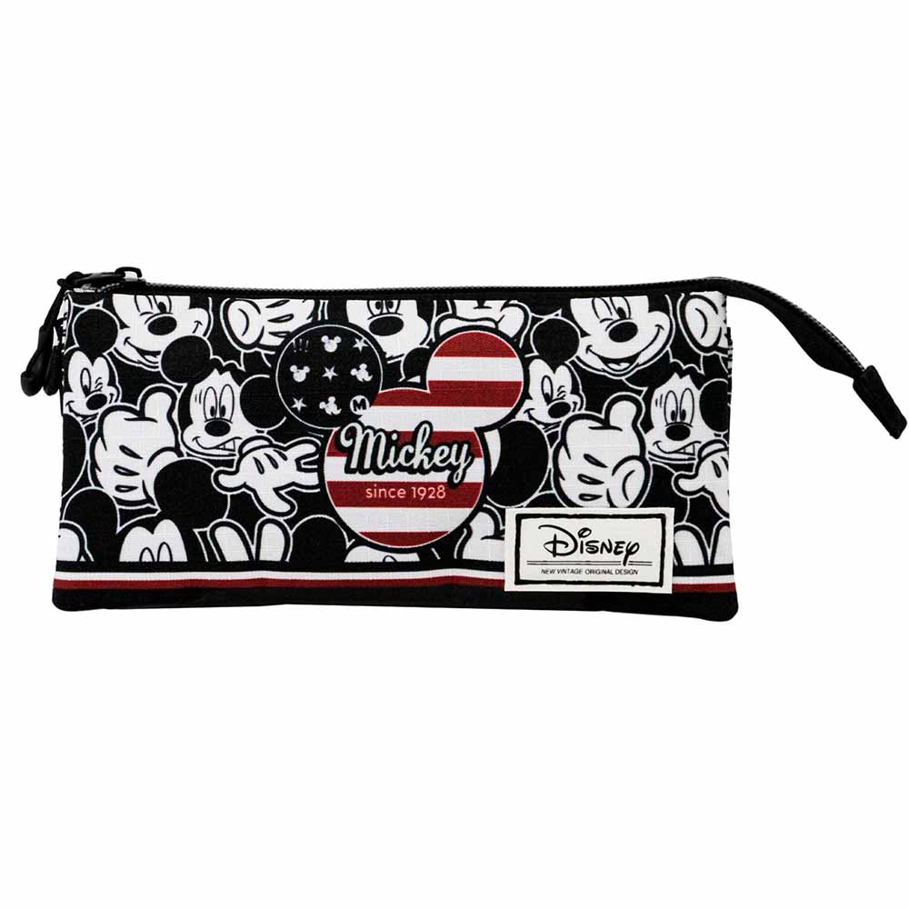 Triple Pencil Case HS Mickey Mouse U.S.A.