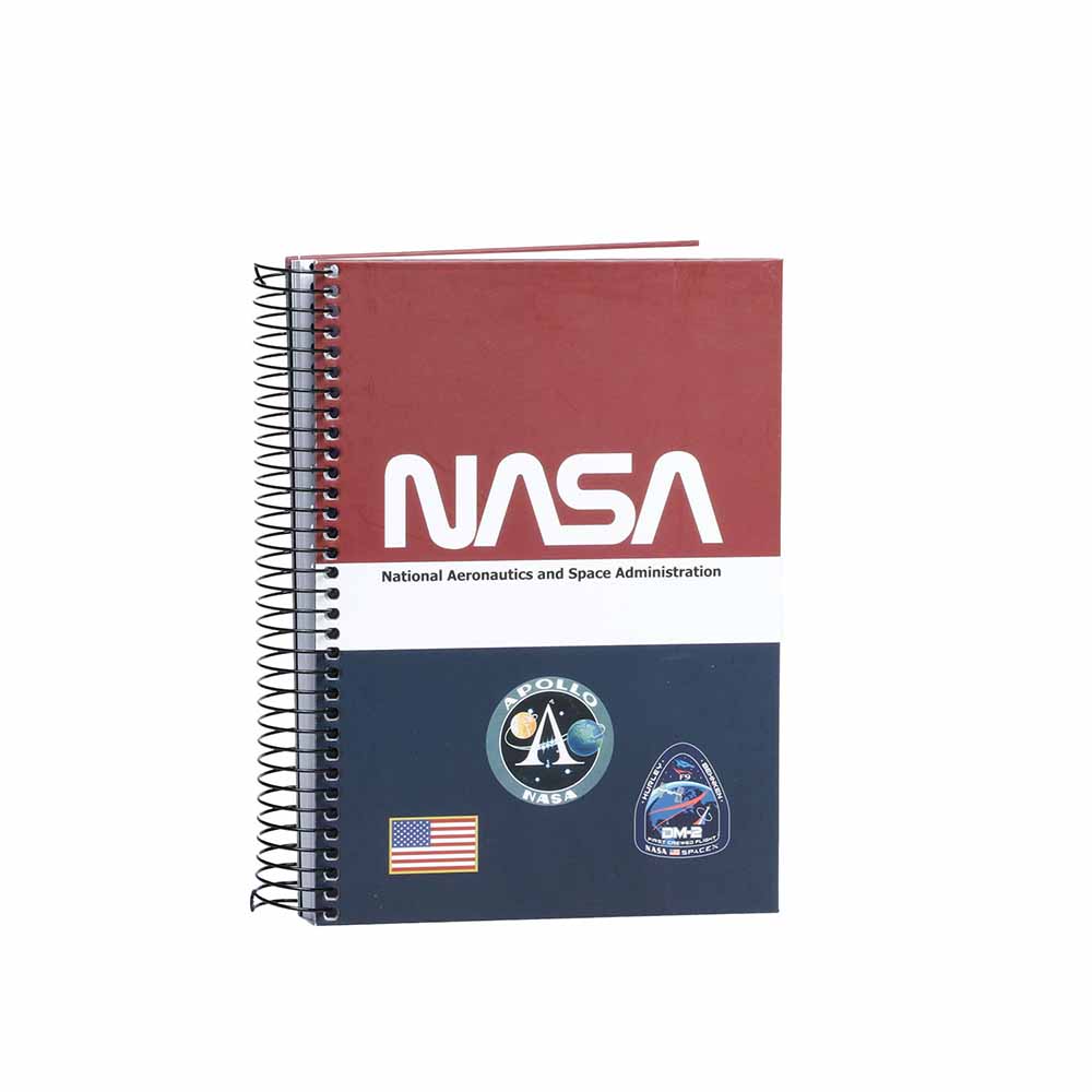 A5 Notebook Grid Paper NASA Mission