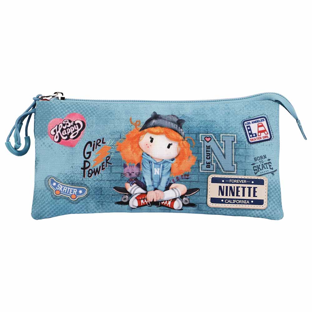 Estuche Portatodo Triple HS Forever Ninette Skater Mint