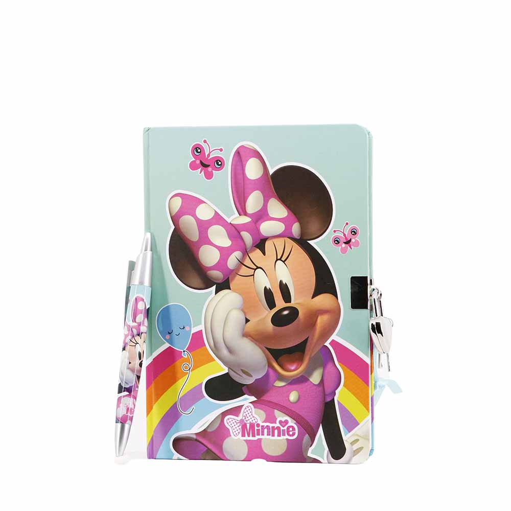 Padlock Diary + Pen Minnie Mouse Rainbow