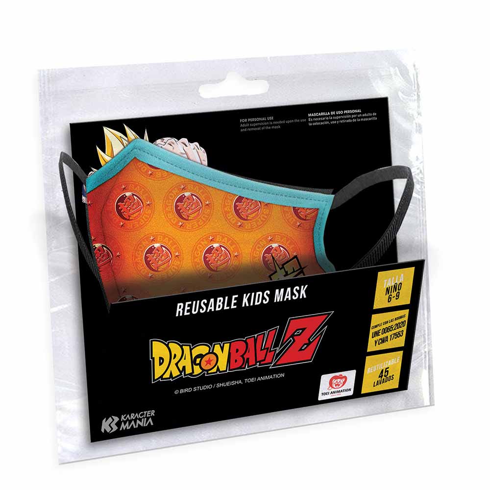 Reusable Kids Mask Dragon Ball Energy