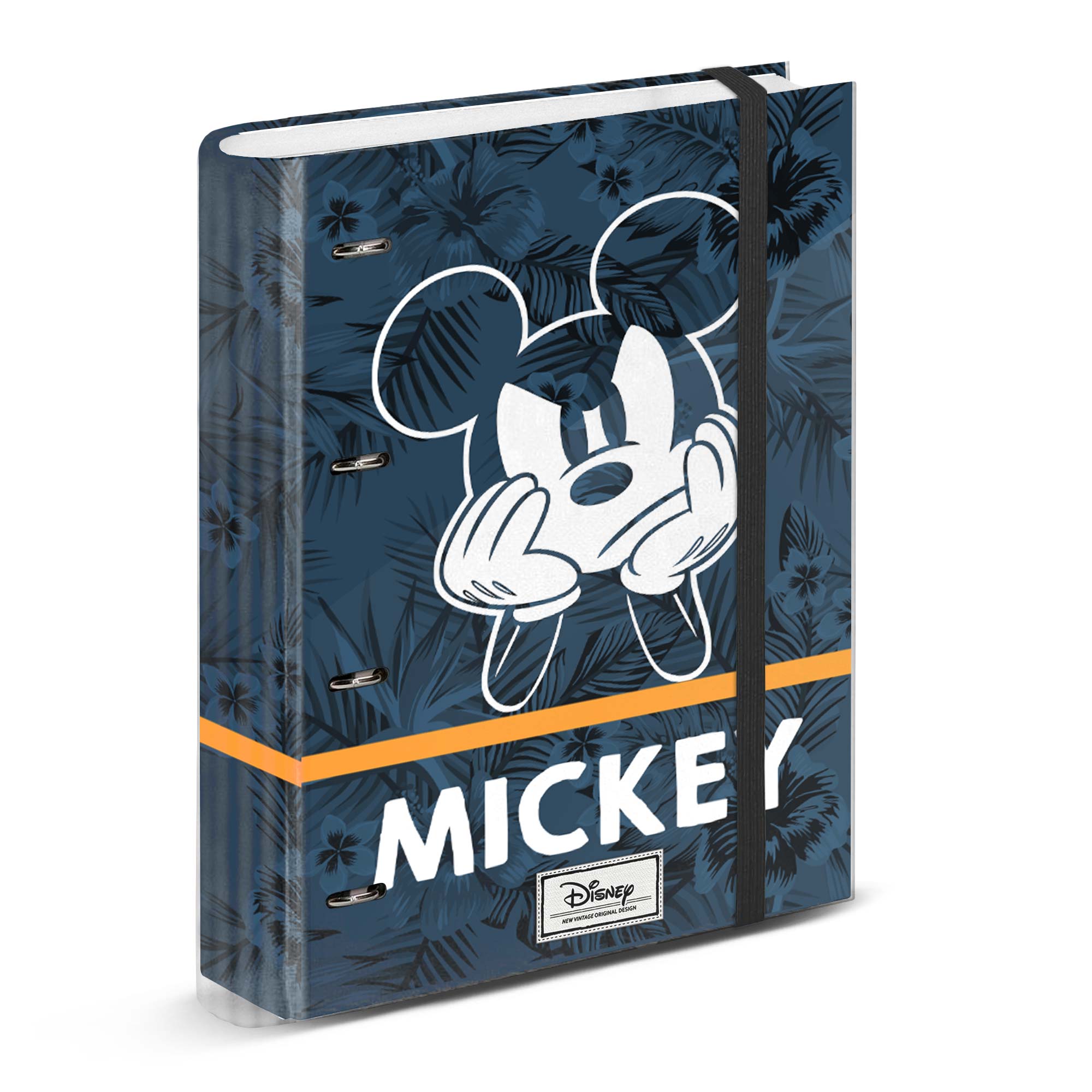 4 Rings Binder Grid Paper Mickey Mouse Blue