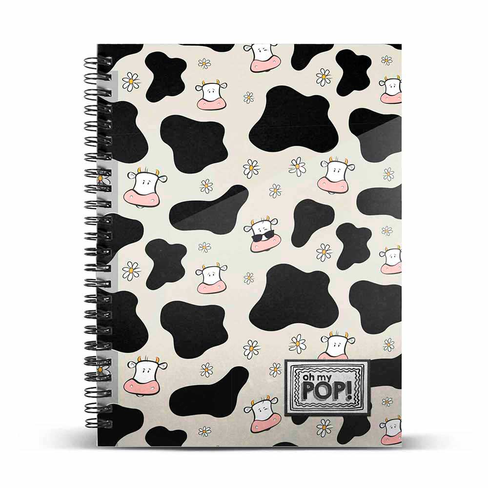 A4 Notebook Grid Paper Oh My Pop! Cow