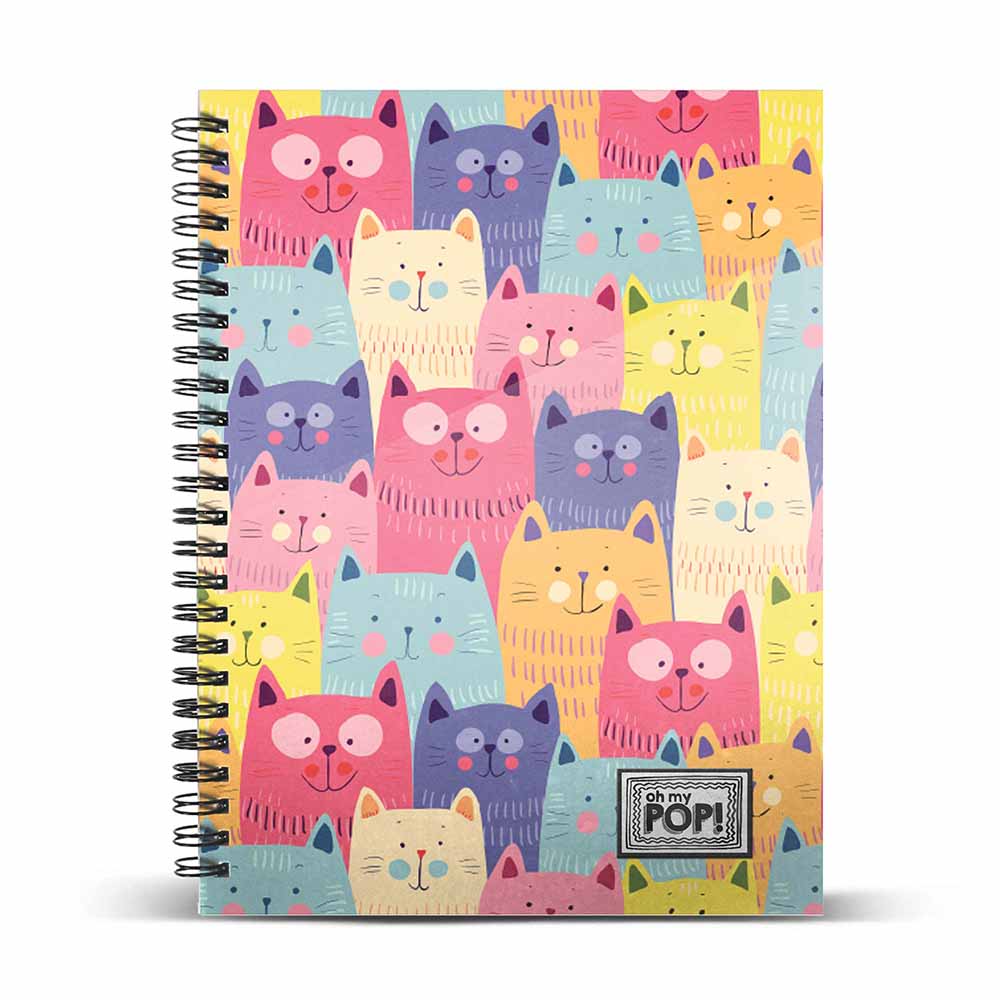 A4 Notebook Grid Paper Oh My Pop! Cats