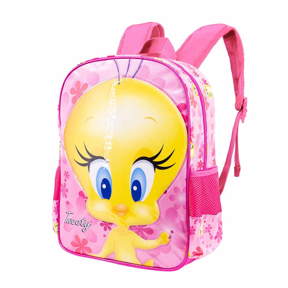 Basic Backpack Tweety Pink Flowers