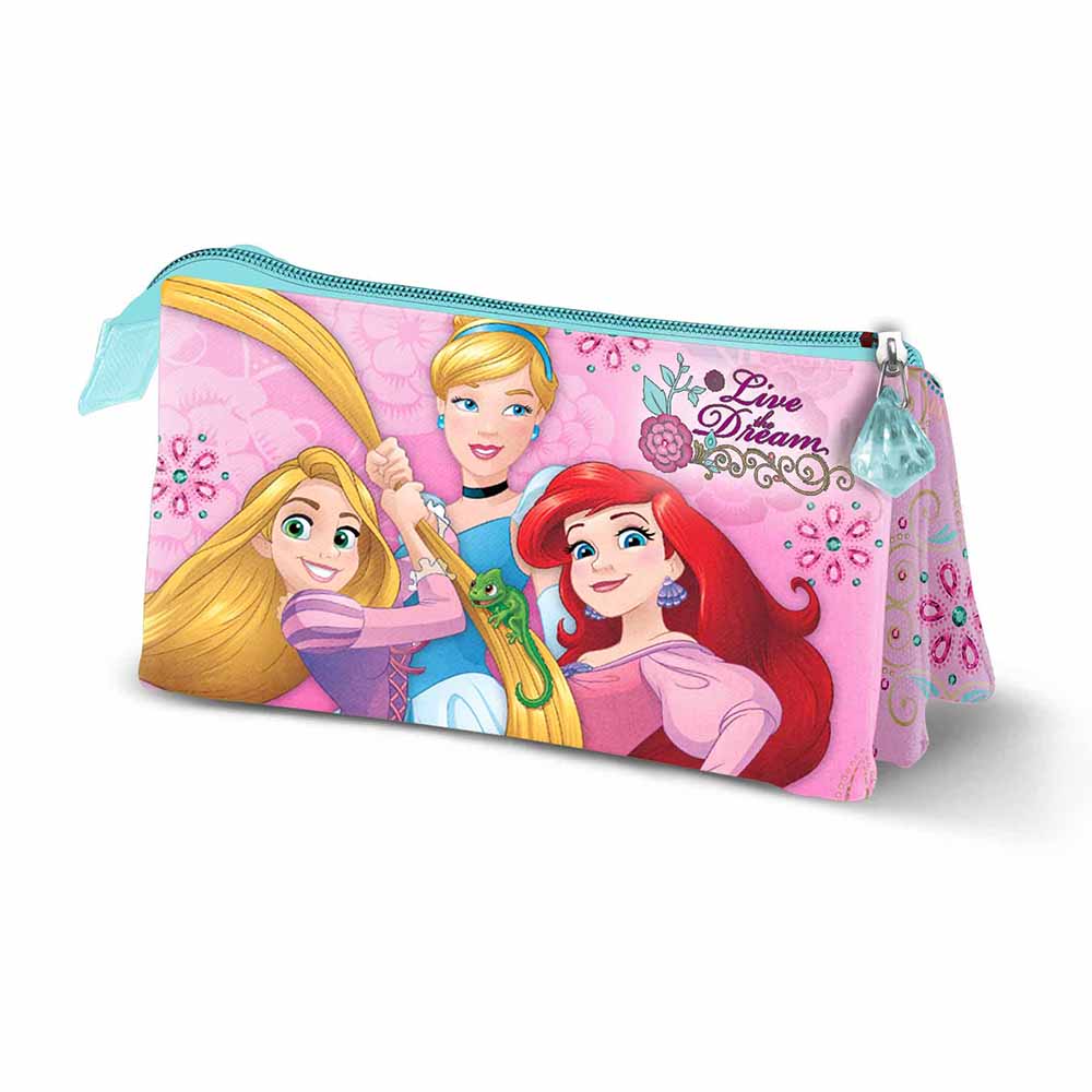 Triple Pencil Case Disney Princess Live