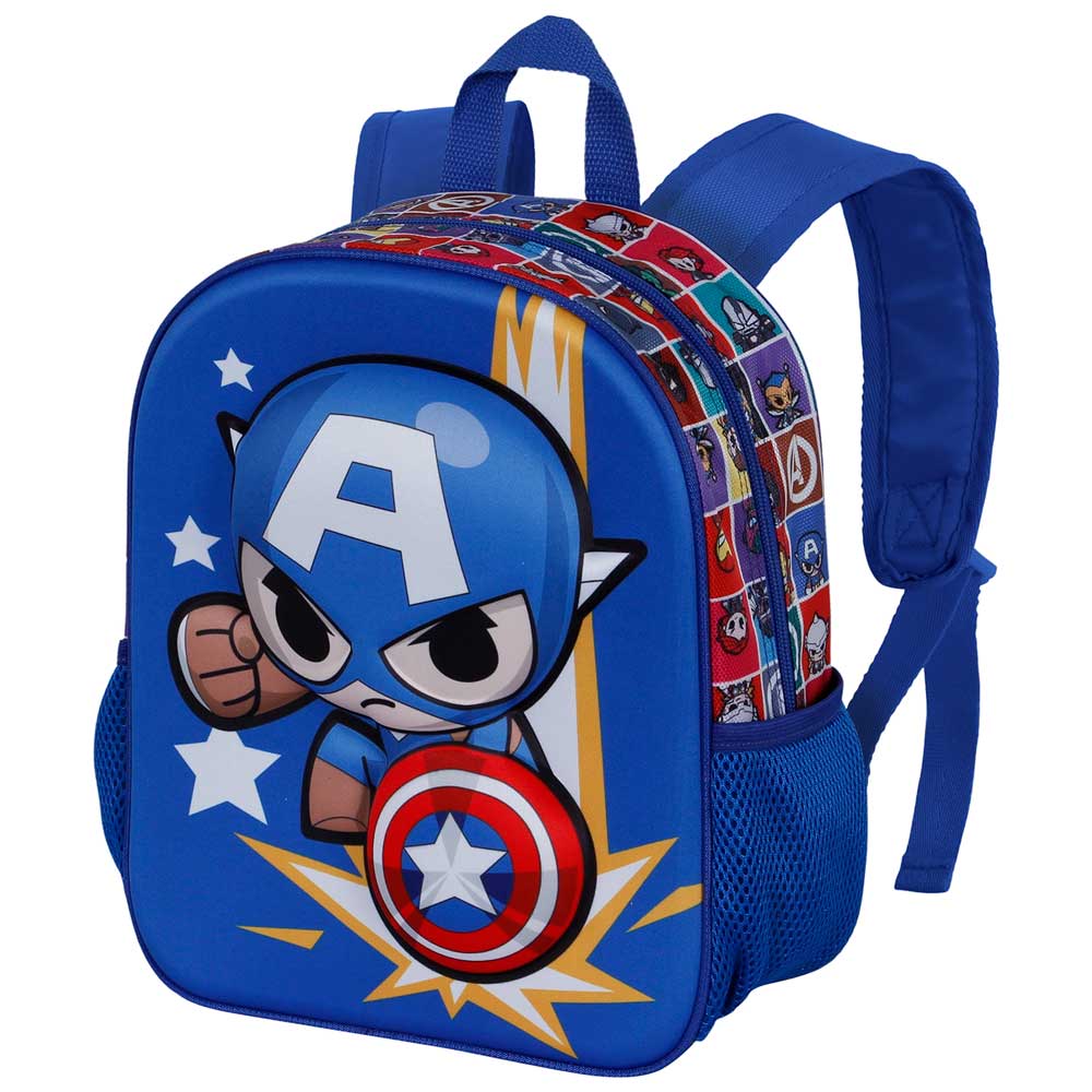 Small 3D Backpack Captain America Punch