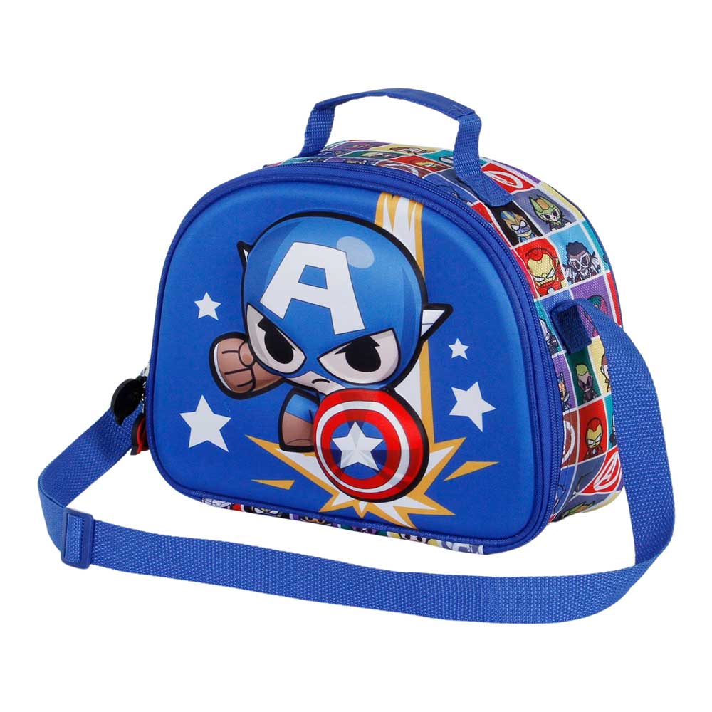 Bolsa Portamerienda 3D Capitán América Punch