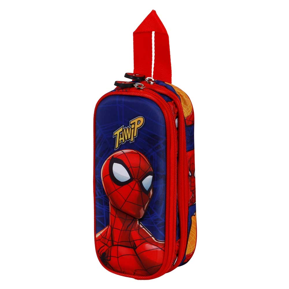 3D Double Pencil Case Spiderman Sides
