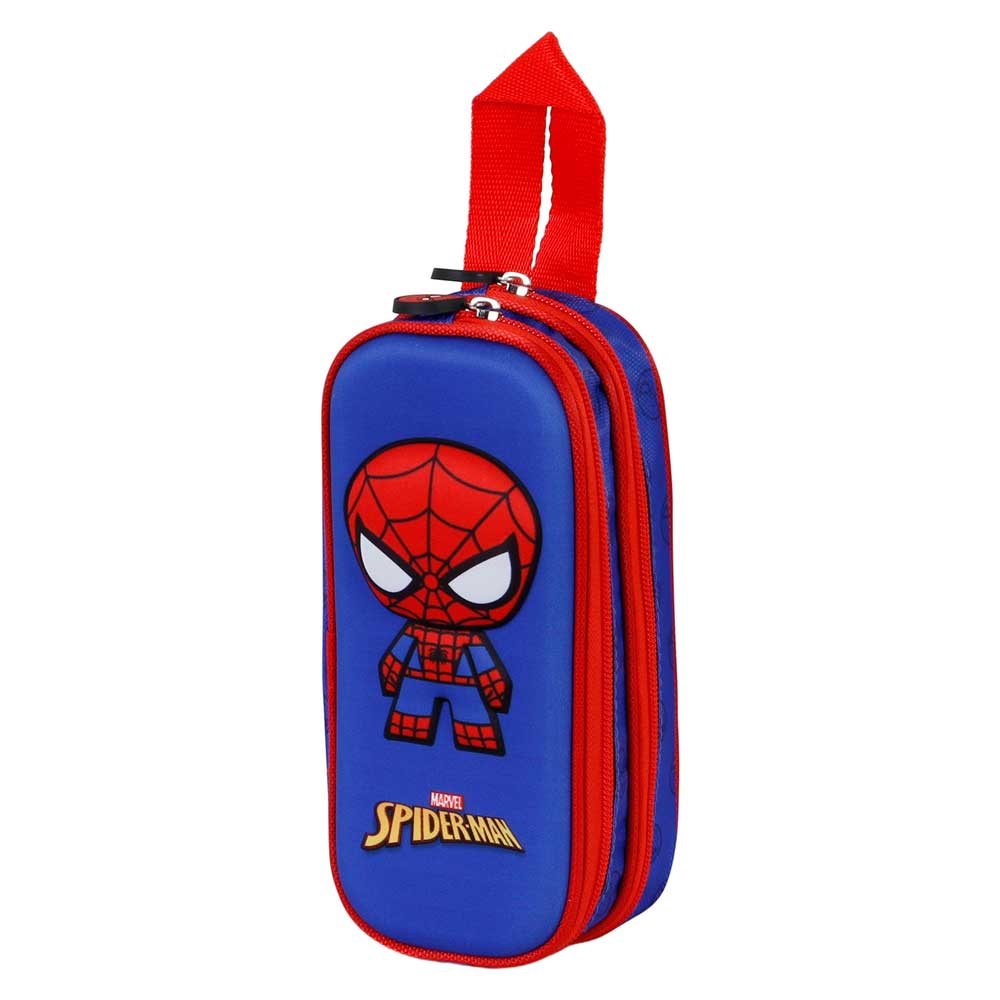 3D Double Pencil Case Spiderman Bobblehead