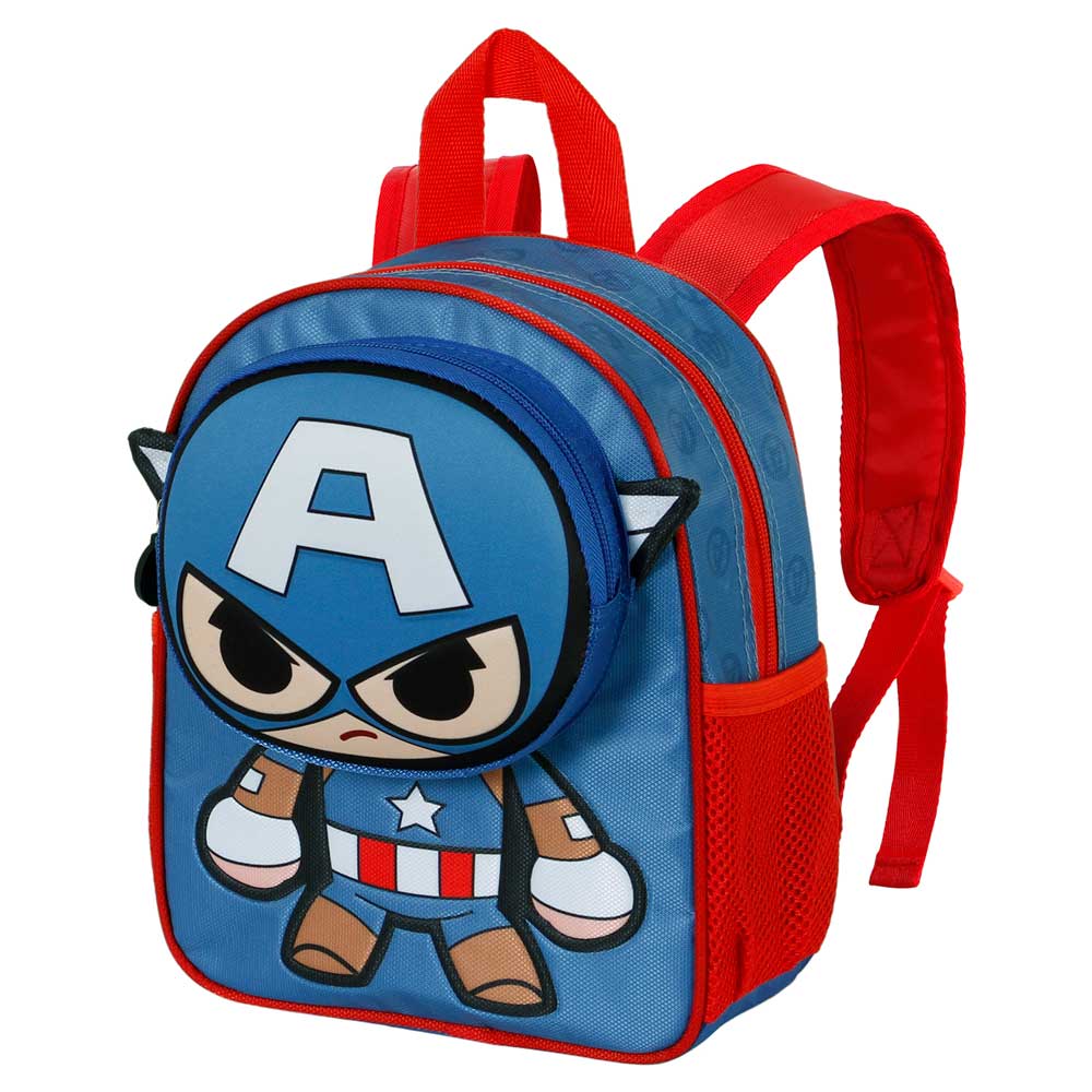 Pocket Backpack Captain America Bobblehead