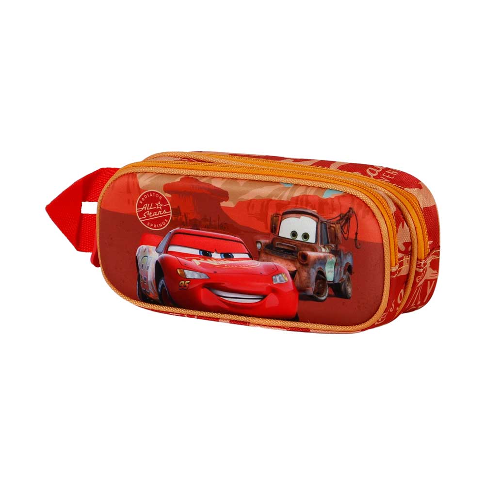 Estuche Portatodo Doble 3D Cars 3 Desert Road