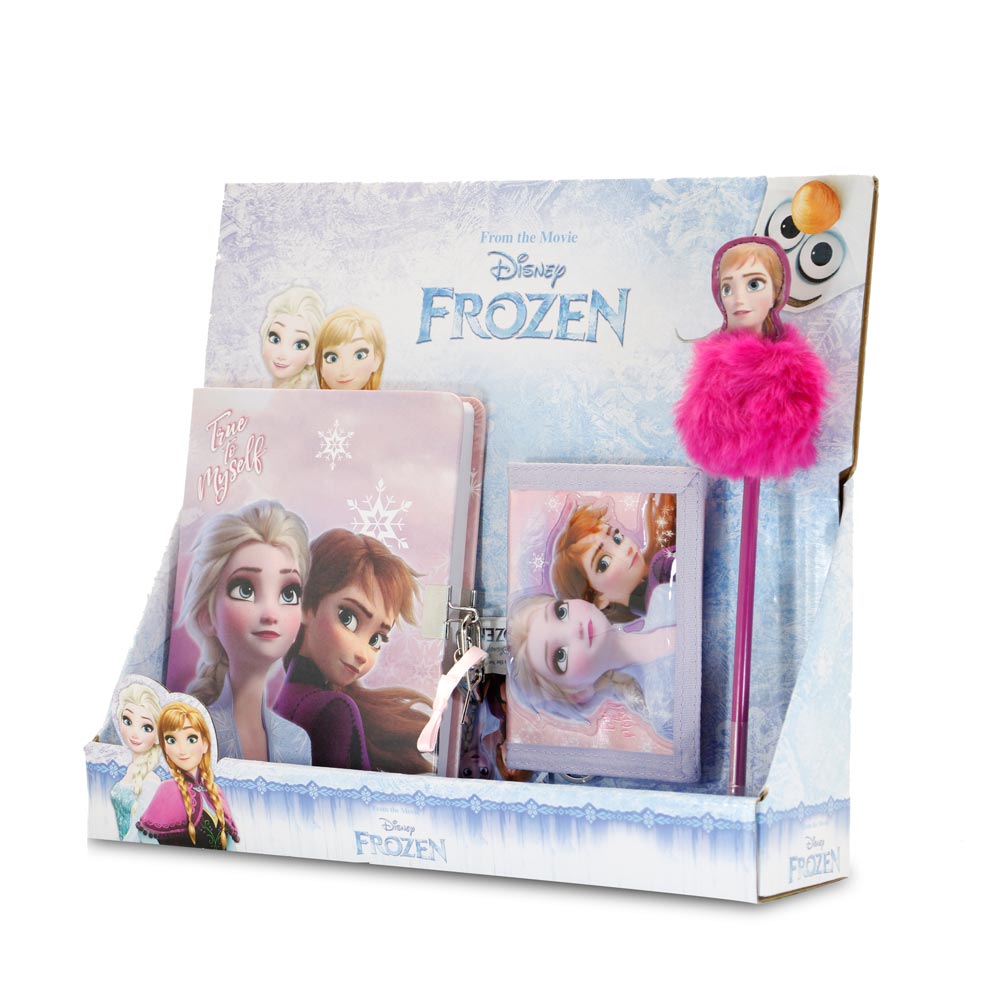 Pack avec Agenda + Portefeuille + Stylo Pom Pom La Reine des Neiges 2 (Frozen) Wind
