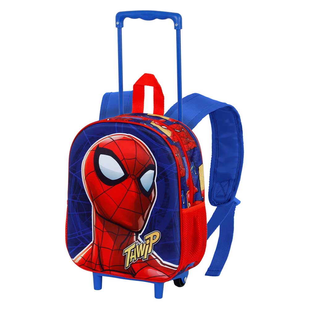 Small 3D Backpack with Wheels Spiderman Sides