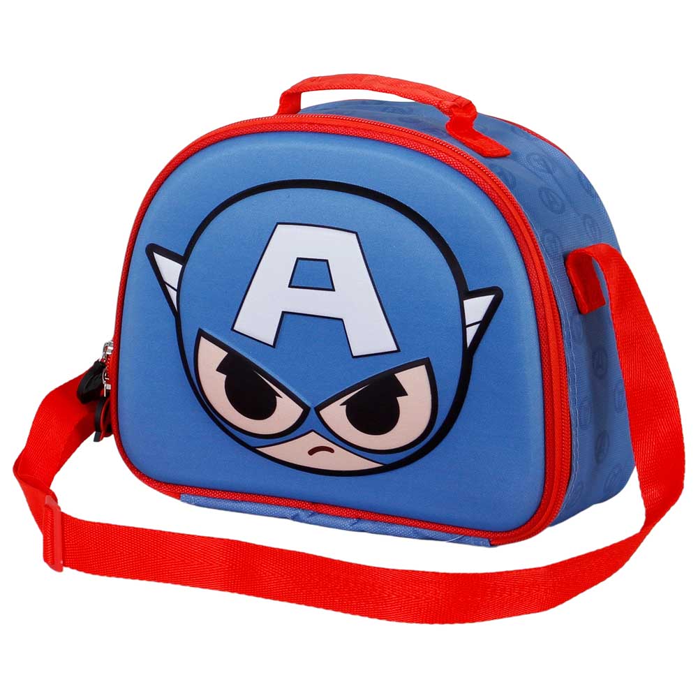 3D Lunch Bag Captain America Bobblehead