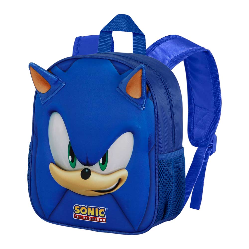 Small 3D Backpack Sonic Face