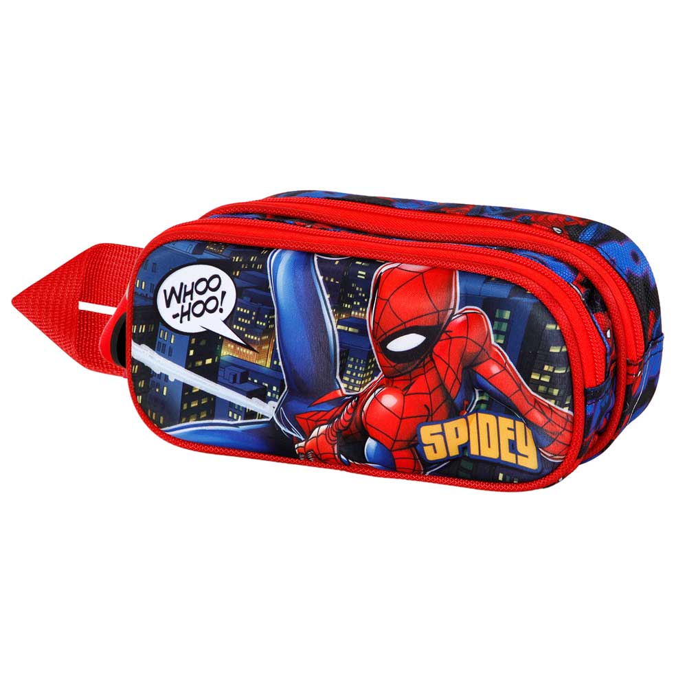3D Double Pencil Case Spiderman Mighty