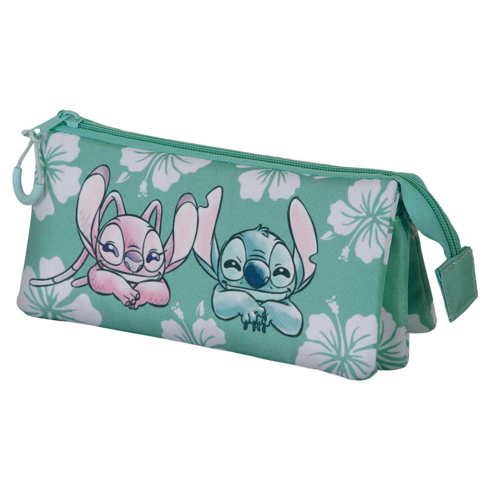 Estuche Portatodo Triple Lilo y Stitch Tropic