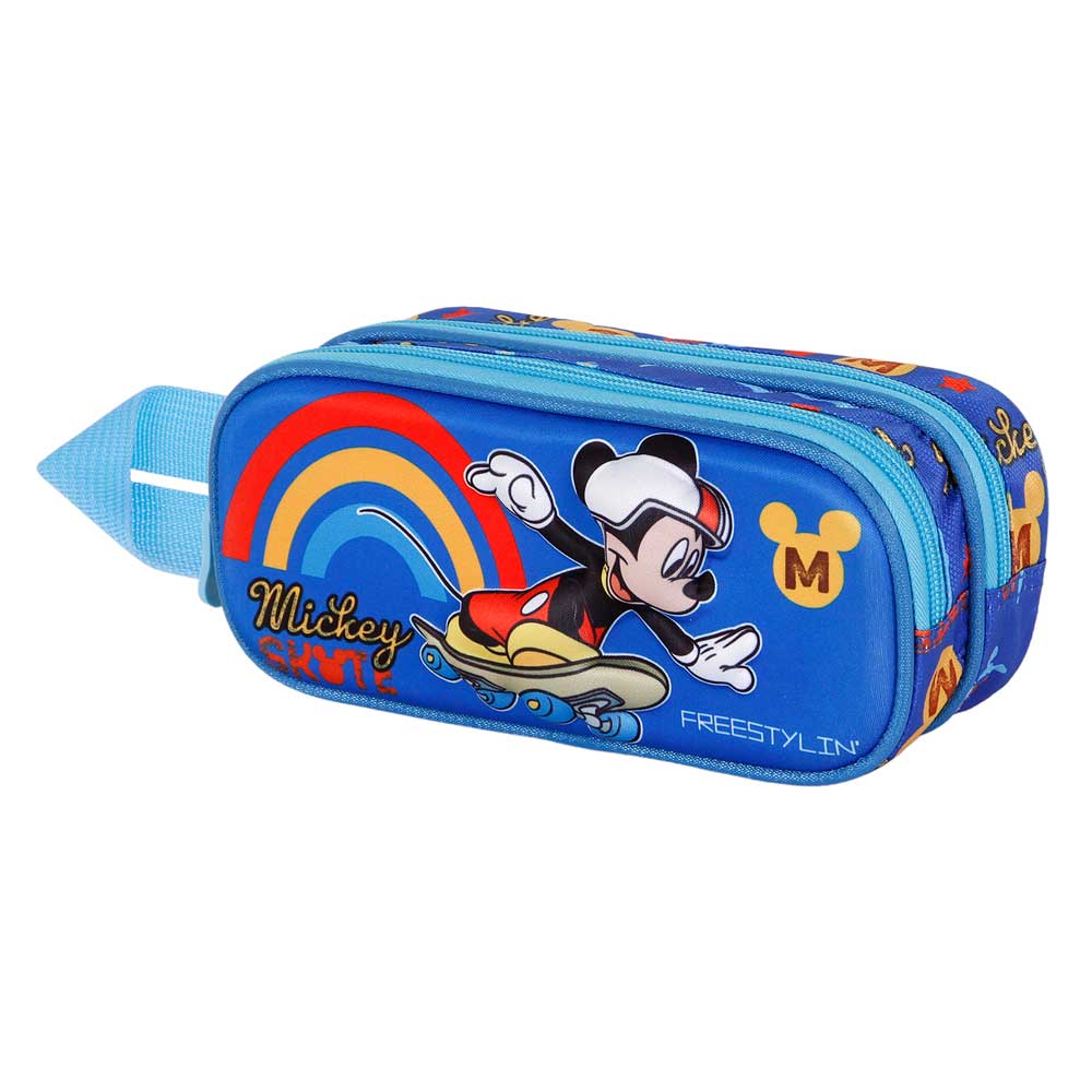 Estuche Portatodo Doble 3D Mickey Mouse Freestyle