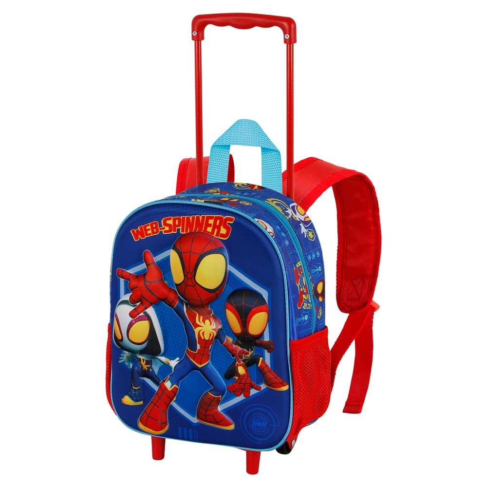 Small 3D Backpack with Wheels Spiderman Spinners