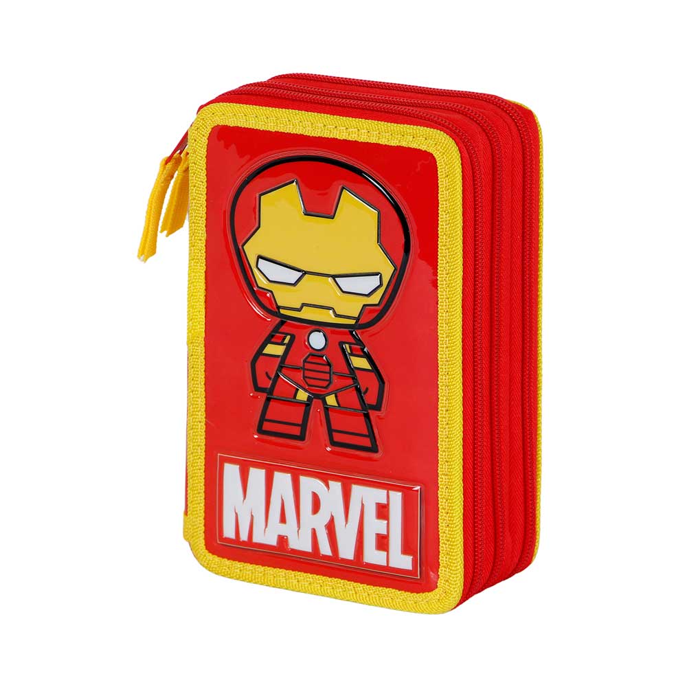 Triple Filled Pencil Case Iron Man Alloy