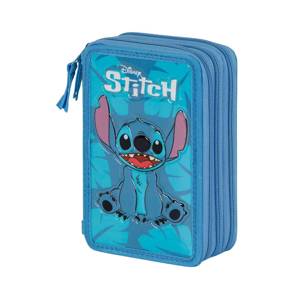 Trousse Triple Garnie Lilo et Stitch Sit