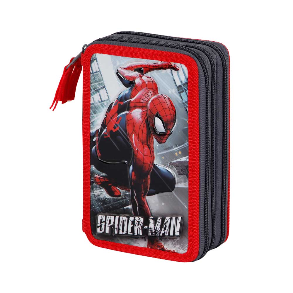 Trousse Triple Garnie Spiderman Rain