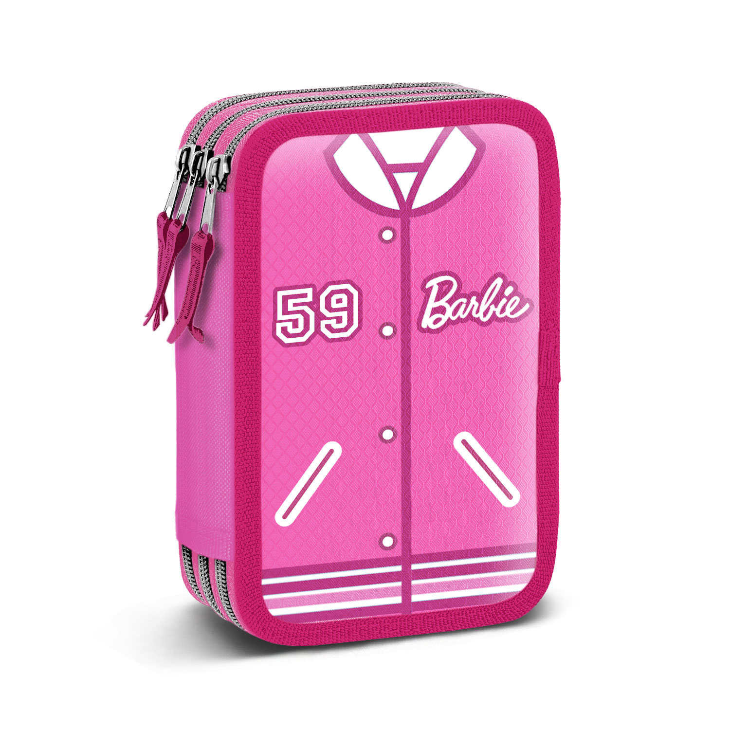 Astuccio con Matite Triplo Barbie Varsity