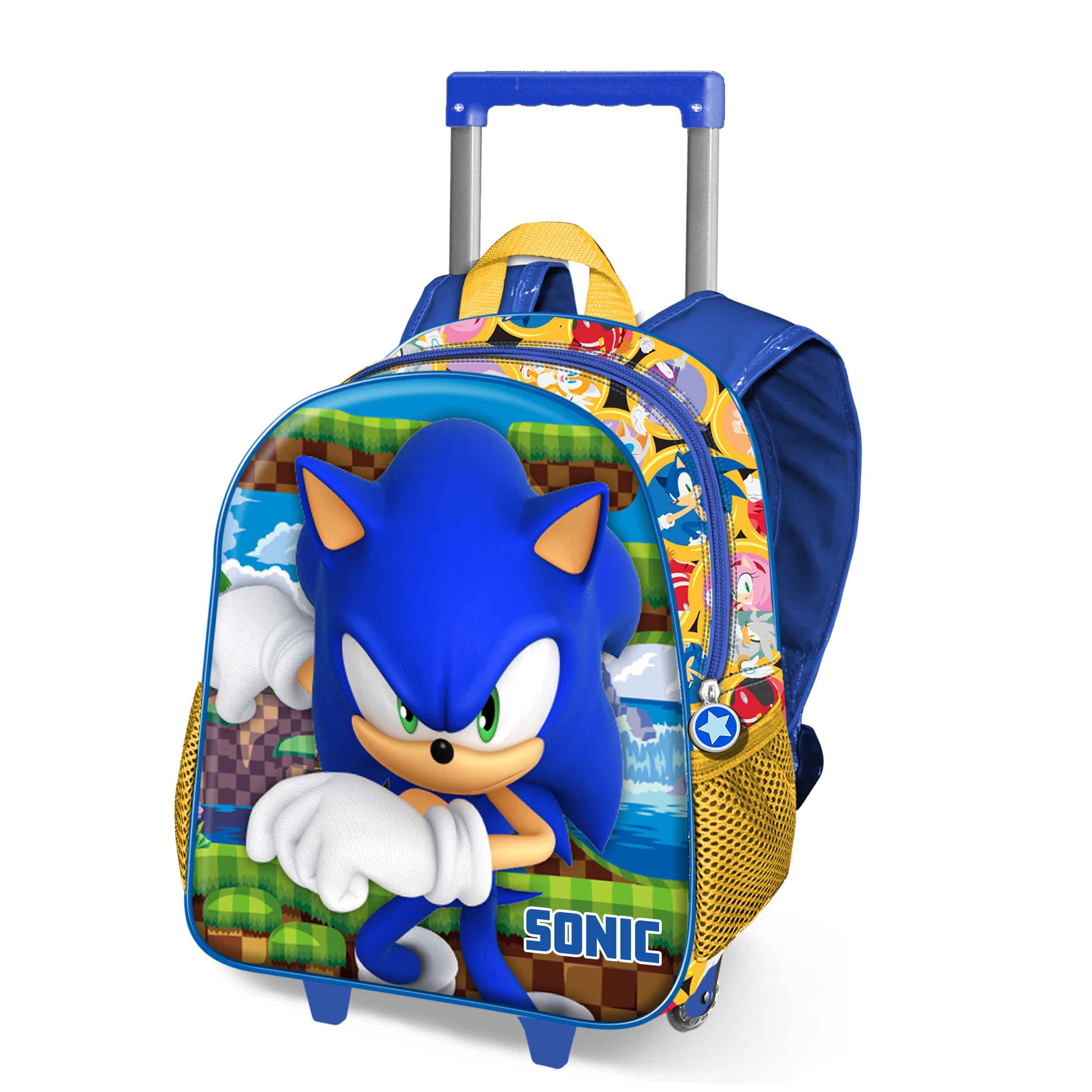 Small 3D Backpack with Wheels Sonic Game