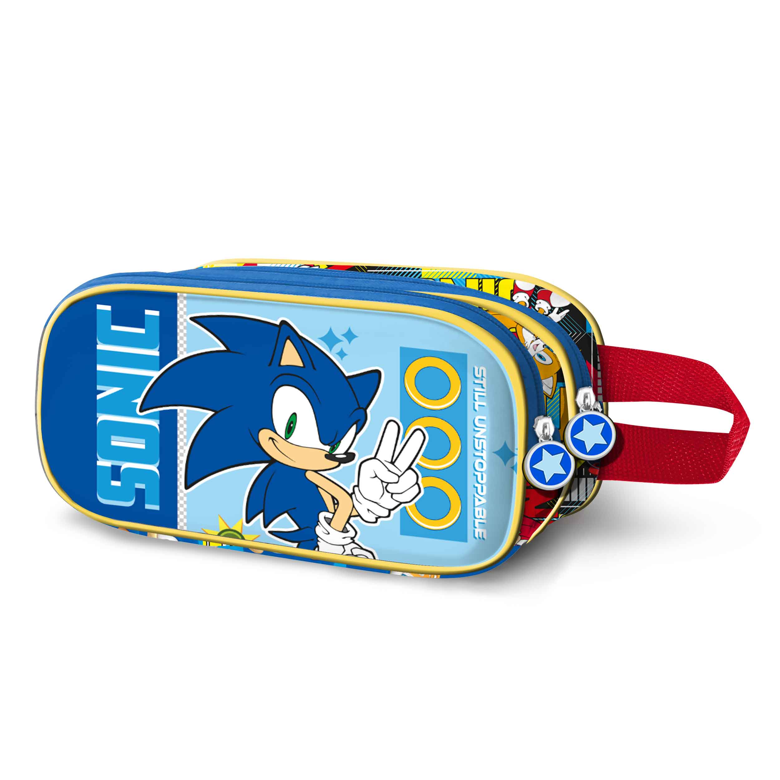 3D Double Pencil Case Sonic Unstoppable