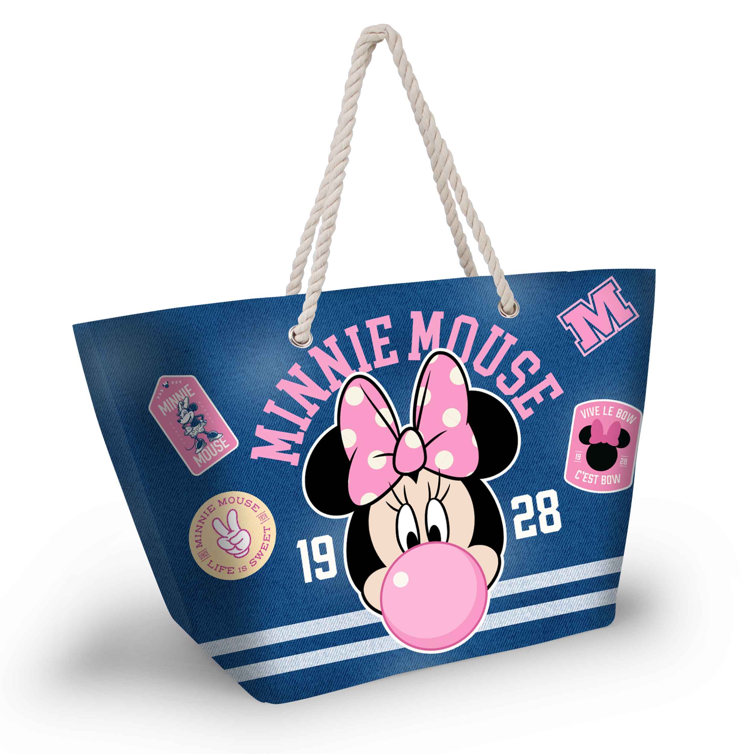 Soleil Beach Bag Minnie Mouse Varsity