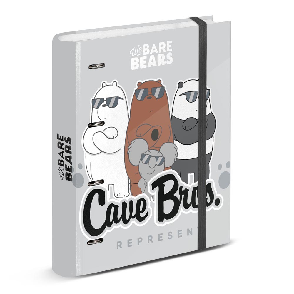 4 Rings Binder Grid Paper We Bare Bears Cave