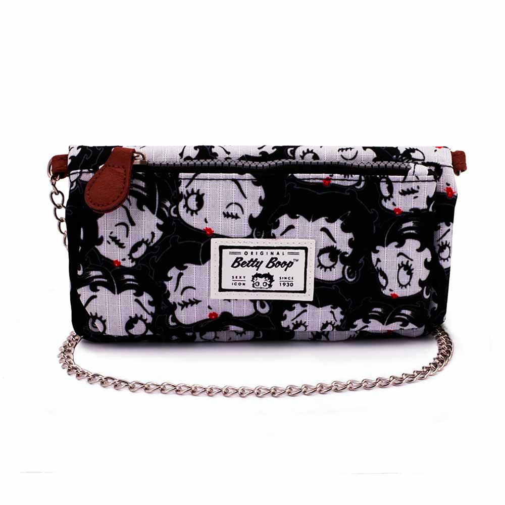 Soft Wallet with Chain Betty Boop Noir
