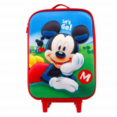 Mayorista Distribuidor Maleta Trolley Soft 3D Mickey Mouse Let's Go