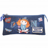 Grossista Distributore vendita all'ingroso Astuccio Triplo HS Forever Ninette Skater Blue