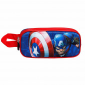 3D Double Pencil Case Captain America Patriot