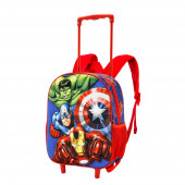 Small 3D Backpack with Wheels The Avengers Go On