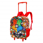 Small 3D Backpack with Wheels Harry Potter All Together Now