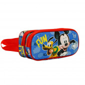 Mayorista Distribuidor Estuche Portatodo Doble 3D Mickey Mouse Fun