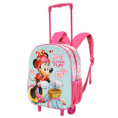 Small 3D Backpack with Wheels Minnie Mouse Bike