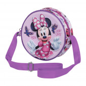 3D Round Shoulder Bag Minnie Mouse Butterflies