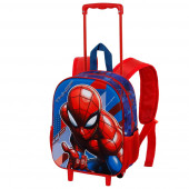 Wholesale Distributor Small 3D Backpack with Wheels Spiderman Skew