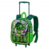 Wholesale Distributor Small 3D Backpack with Wheels Hulk Greenmass