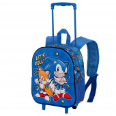 Wholesale Distributor Small 3D Backpack with Wheels Sonic Lets roll