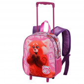 Wholesale Distributor Small 3D Backpack with Wheels Turning Red Yaay