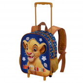 Wholesale Distributor Small 3D Backpack with Wheels Lion King Little Face