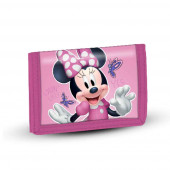 Grossiste Distributeur Vente en gross Portefeuille Velcro Minnie Mouse Butterflies Pink