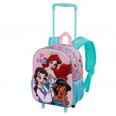 Wholesale Distributor Small 3D Backpack with Wheels Disney Princess Kind