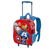 Mochila 3D con Ruedas Pequeña Los Vengadores Impact