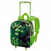 Wholesale Distributor Small 3D Backpack with Wheels Hulk Superhuman